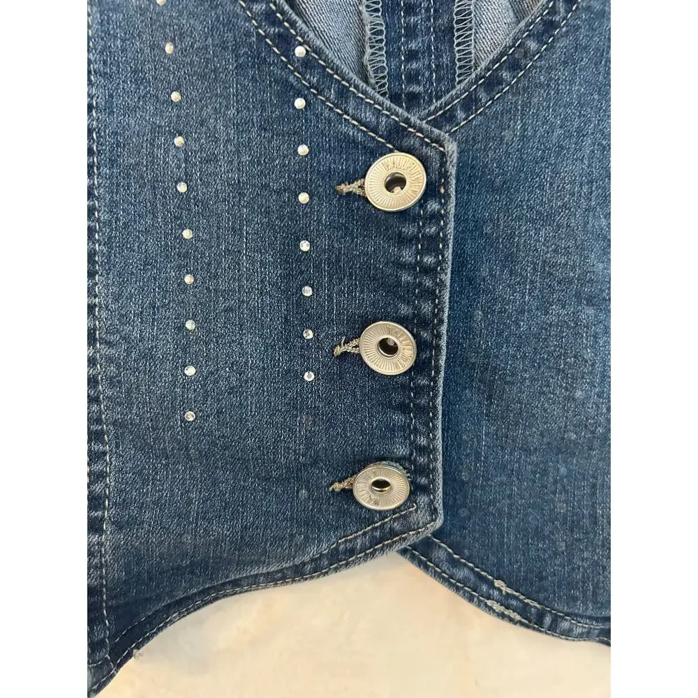 wallflower dreamer fit denim‎ vest xs adjustable
